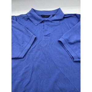 Scott Barber Mens Polo Shirt Size XL Top Pima Cotton Button Short Sleeve Texture